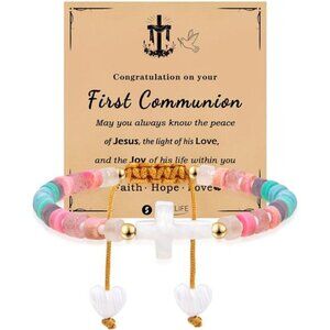 Cross Bracelet for Women, Girls & Boys - First Communion, Baptism & Christian